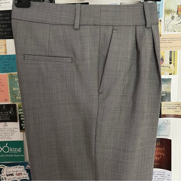 Massimo Dutti Fil-À-Fil Grey Darted Suit Trousers - Picture 11 of 15